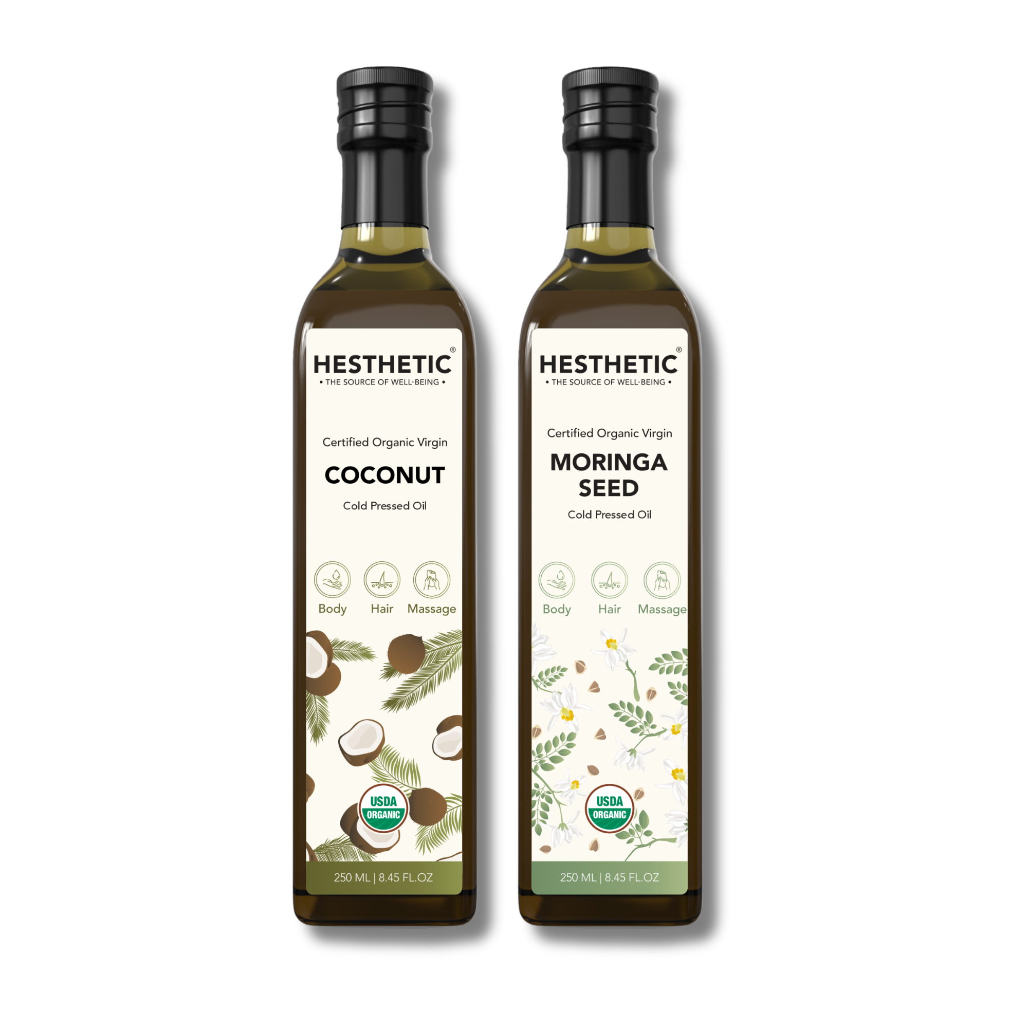 HESTHETIC Skin Care Combo - Coconut Oil & Moringa Seed Oil